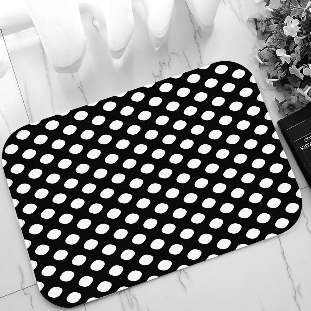 ECZJNT polka dot Doormat Bath Mat Rug Entrance Rug Floor Mats 23.6x15.7