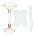 thumbnail image 2 of Gua Sha Scraping Massag, Dual Head Wrinkle Reduction Physical Trigger Point Jadestone Face Roller  for Back Green,White, 2 of 7
