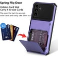 thumbnail image 2 of Wallet Case for Samsung Galaxy A13 5G Case with 4-Card Credit Card Holder Slot Shockproof Cover Hybrid Heavy Duty Protection Armor Phone Case Compatible with Galaxy A13 5G-Purple, 2 of 6