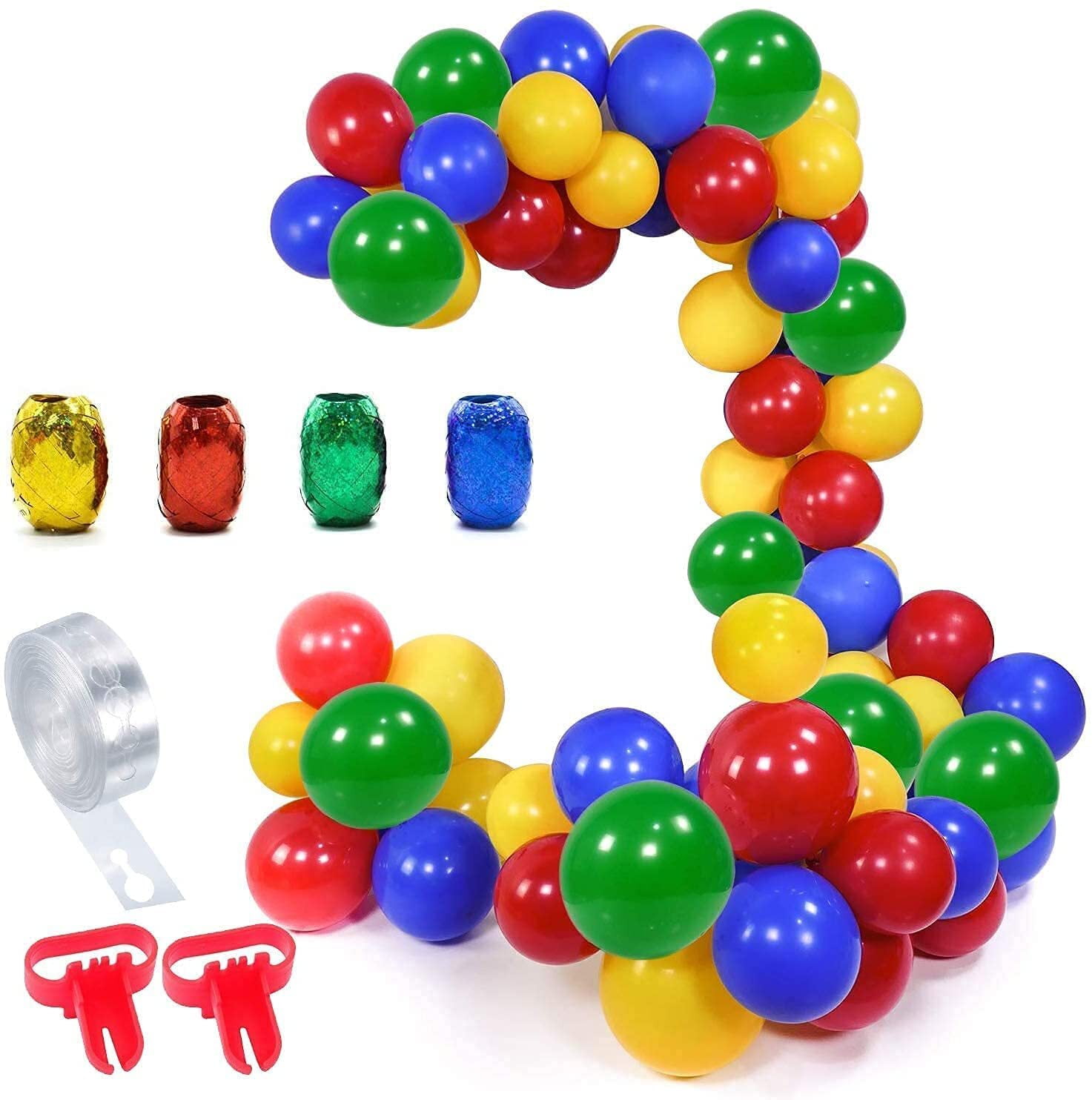 107pc Rainbow Balloon Garland Kit - Multicolor for Birthday