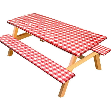 

3Pcs/Set Tablecloth and Seat Covers Picnic Table and Bench Cover for Outdoor Garden Bench