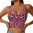 thumbnail image 2 of Lsque Rose Leopard Print Printed Women'S Sports Bra, Compression, Moisture Wicking, High-Impact Sports Bra For Women,Supportive sports bra-XX-Large, 2 of 9