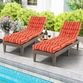 thumbnail image 2 of Costway 2 PCS 73" Lounge Chaise Cushion Padded Recliner Cushion Indoor Outdoor Dark Orange, 2 of 8