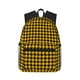 thumbnail image 1 of Easygdp Retro Yellow and Black Houndstooth Mochila Casual para Portátil, Mochila para Escuela, Viajes, Negocios, 1 of 6