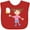 Red, variant on Inktastic Tennis Girl Girls Baby Bib