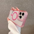 thumbnail image 6 of Dteck Magnetic Case for iPhone 16 Plus, Compatible with MagSafe, Shockproof Protective Bumper Phone Case for iPhone 16 Plus,Pink-Clear Back, 6 of 7