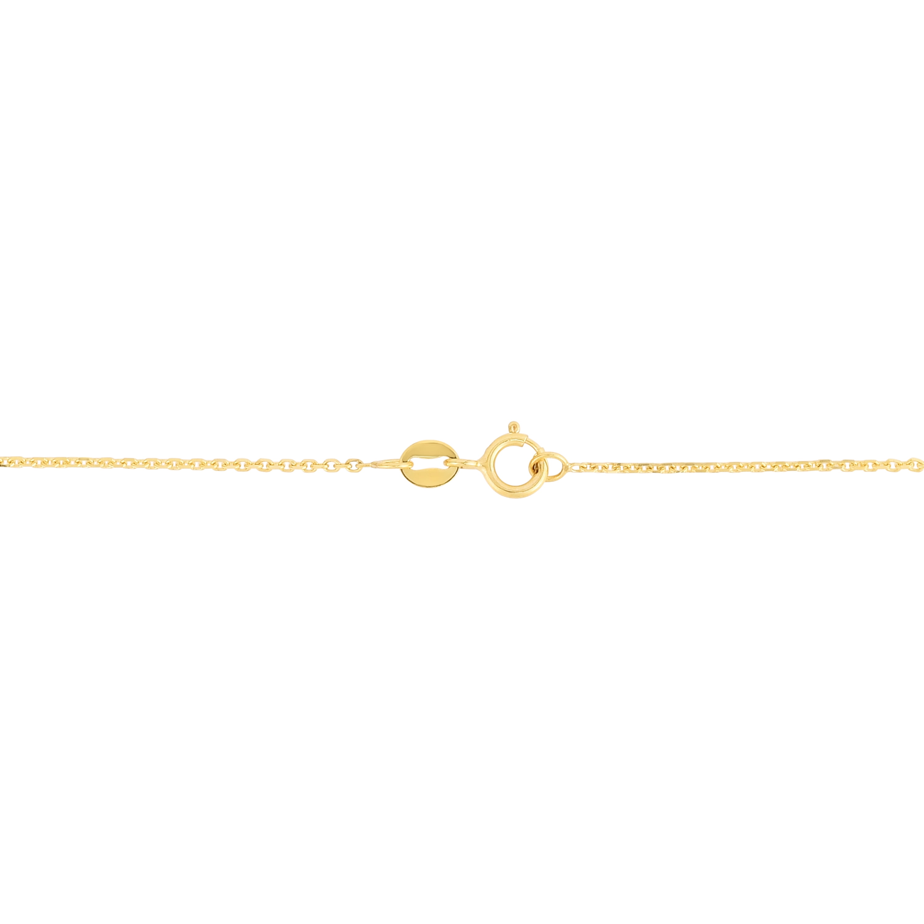 14K Yellow Gold 16in 1.1mm Diamond-Cut Cable Chain