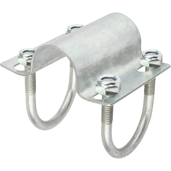 PinesC 8 Pack Pinces Croix en U pour Tuyau en Acier Galvanisé de 1 x 1-3/8 Pouces, Connecteur de Grille Croisée de Maison, Support de Fixation Réglable, Clip de Raccord de Maison Chaude en Acier, Épais