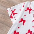 thumbnail image 6 of Valentine's Day Women's 2 Piece Pajamas Set Short Sleeve Button Down Shirt and Shorts Cute Print Sleepwear Pjs Sets S-XXL, 6 of 9