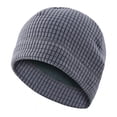 thumbnail image 2 of GSPCLAM Mens Hats Winter Fleece Thick Windproof Outdoor Activity Beanie Hats Solid Color Waffle Textured Beanie Dark Gray, 2 of 5