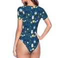 thumbnail image 4 of The Xecao Various Lights Women's Crew Neck Body Suit, a short-sleeved bodysuit and basic swimsuit, both comfort and style for dating and daily life, 4 of 9