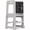 Gray, variant on Avenlur Toddler Tower, Date 4-in-1 Kitchen & Learning Tower Kitchen Tower doubles as a kitchen stool for toddlers, montessori tower, and toddler tower table. (Green)