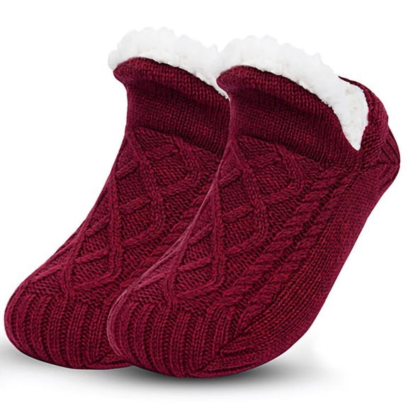 Unisex Fluffy Fuzzy Warm Slipper Socks for Men Women, Thick Fleece Lined Non-Slip Socks For Indoor Floor