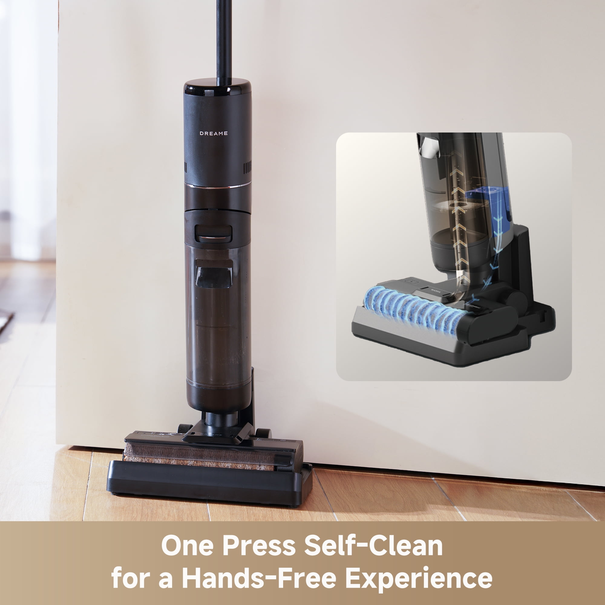 Dreame Floor Washer, All in One Wet Dry Vacuum Cleaner with Auto Self-Cleaning, Dual Tank Design, Up to 30 Min Runtime, LED Screen, Self-Propelled, FloorX 301