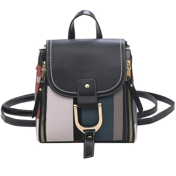 DASTI Black Mini Backpack Purse for Convertible Backpack Purse Small