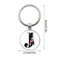 Attention to Detail English Letter Keychain Pendant Glass Letter Flower