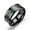 black green silk, variant on Men's Ring Punk Ring Wedding Ring Finger Jewelry Stainless Steel Ring Creative --silver blue silk-9