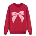 thumbnail image 3 of Mode Décontractée pour Femmes, Chandail à Capuche Imprimé Nœud, Col Rond, Manches Longues, Chandail à Capuche à Fermeture à Glissière, Veste à Fermeture Éclair Complète, Chemise Doublée Athlétique pour Femmes, Haut Tricoté pour Femmes Grande Taille, 3 of 3