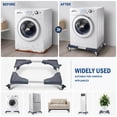 thumbnail image 7 of Appliance Dolly Cart with 4 Locking Twin Wheels, Mini Fridge Stand with Wheels, Adjustable Washing Machine Stand, Mobile Roller Base 16 to 24-3/8 in, 400 lb Capacity for Dryer & Refrigerator, 7 of 7