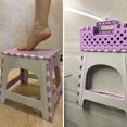 thumbnail image 1 of Taburete de ducha Tranomos plegable con reposapiés, color morado, 1 of 9