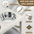 thumbnail image 2 of X XBEN Elevated Dog Bowls, 5 Heights Adjustable Dog Raised Bowl Stand with Two 1000ML Stainless Steel Dog Food and Water Bowls, Pet Bowl Holder to Protect Dogs Joints for Small Medium Large Dog,White, 2 of 7