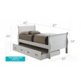 thumbnail image 3 of Twin Size Solid Wood Storage Bed Frame with Under-bed Drawers and Durable Finish for Bedroom, 3 of 7