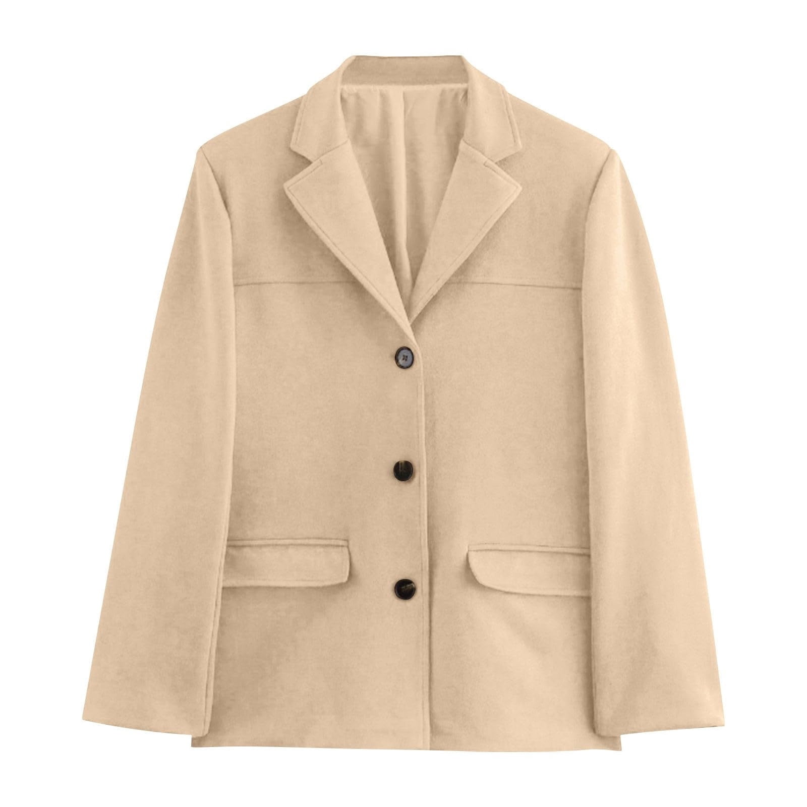 jtjvou Suede Jackets for Women 2025 Brown Faux Leather Jacket Old Money Suede Blazer Outerwear Winter Coat Yellow XXL
