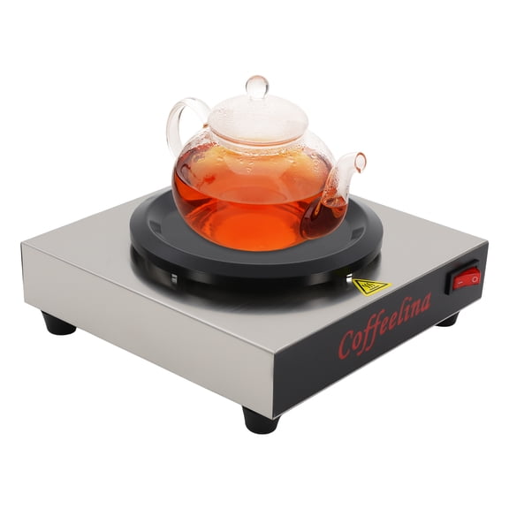 Portable Commercial Coffee Warmer Plate, Single Burner Electric Decanter Warmer, 176°F Drink Heater for Cafe, Buffet & Home Use