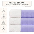 thumbnail image 2 of Biwat-Electric Heated Blanket Full Size 72"x84" - 4 Heat Settings, 10H Auto Shut Off, Soft Microplush & Sherpa Fabric, Machine Washable, Light Purple, 2 of 4