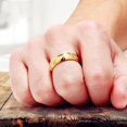 thumbnail image 4 of Lord of The Finger Rings Movie with The Same Inside and Outside 3D Engraving Spanish Sanskrit Ring Stainless Steel Exquisite, 4 of 5