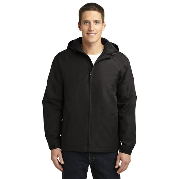Port Authority Hooded Charger Jacket-M (True Black)