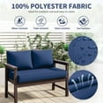 thumbnail image 4 of Kimunuk Outdoor Loveseat Cushion Set, 46" x 26" x 5" Waterproof Patio Furniture Cushions for Couch Bench Swing, Blue, 4 of 5