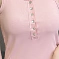 thumbnail image 5 of Rvasteizo Camisole Tops for Women Casual Button Front Sleeveless Round Neck Breathable Summer Ladies Daily Light Casual Tank Blouse, 5 of 5