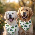 thumbnail image 2 of Dog Bandana 2 Pack,White Green Dinosaurs Speech Bubbles Pattern Bandanas for Dogs,Cat Bandana,Small/ Large Dog Bandana 2 Size,Dog Bandanas, 2 of 6