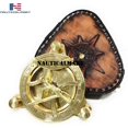 thumbnail image 1 of 5" Brass Sundial Compass Solid Brass Sundial Compass (Full Brass), 1 of 2