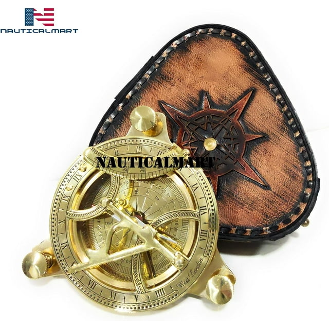 5" Brass Sundial Compass Solid Brass Sundial Compass (Full Brass)
