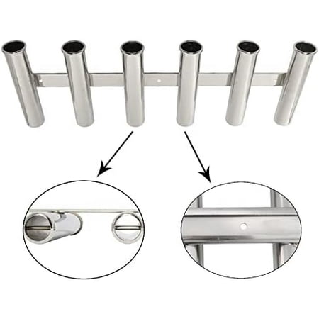 6 Tubes 316 Stainless Steel Fishing Rod Holder for Boats Yacht$$Sport & Recreation Other