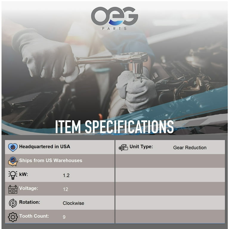 OEG Parts New Starter Replacement For NISSAN PLU40 PLU50 K15 OEG Parts New Starter Replacement For NISSAN PLU40 PLU50 K15