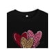 thumbnail image 5 of Women's Valentine's Day Love Leopard Heart Print Cotton Short Sleeve Casual T-shirt-Graphic Tee, Crew Neck Shirt, 5 of 8