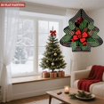 thumbnail image 4 of Stylish Metal Hanging Christmas Tree Wind Spinner - Festive Black Outline with Green Pine Red Bow for Garden Decor, 4 of 7