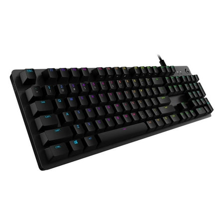 Logitech G512 CARBON LIGHTSYNC RGB Mechanical Gaming Keyboard with GX Brown switches and USB passthrough - Tactile