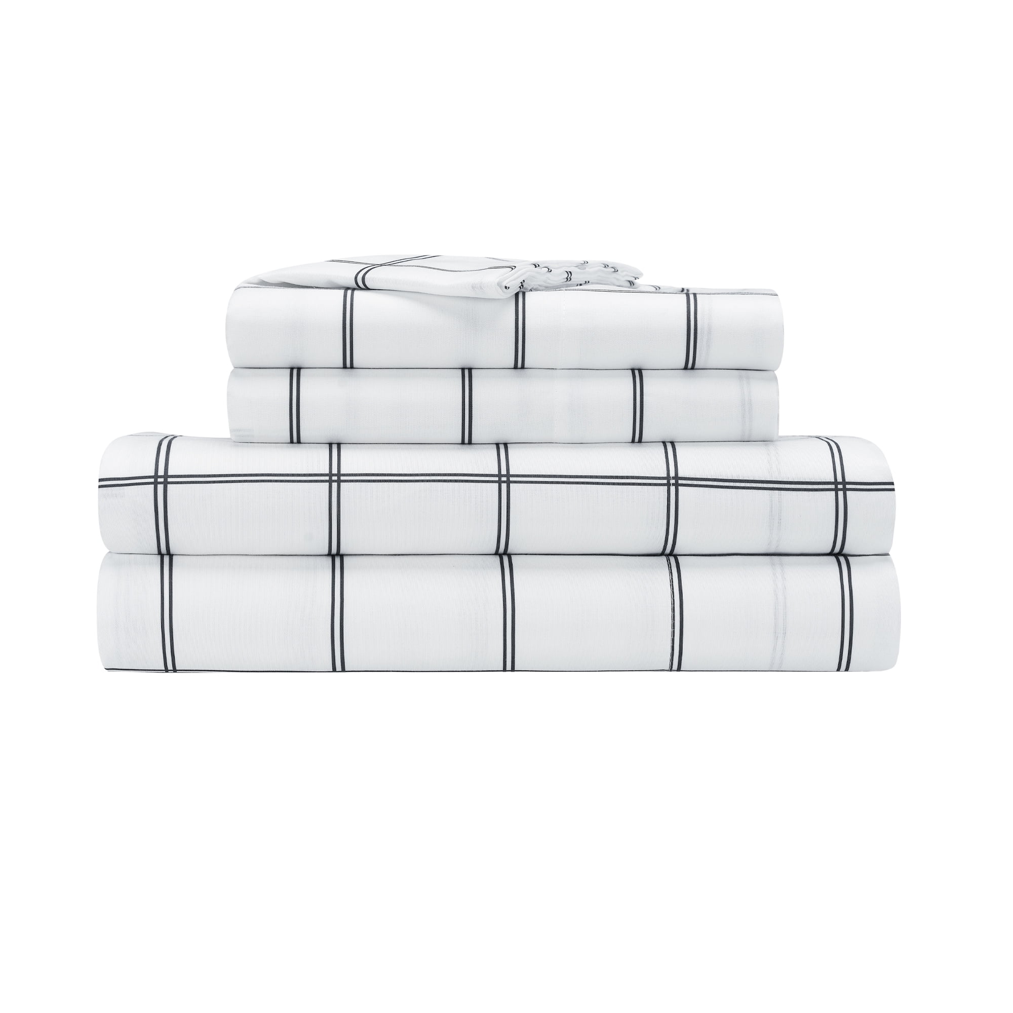 Serta Simply Clean 5-Piece Black Reversible Bed in a Bag, Twin/Twin XL