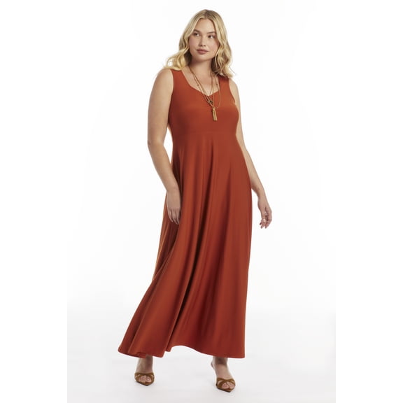 June & Vie Women's Plus Size Sleeveless Sweetheart Dress