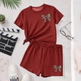 thumbnail image 5 of ATOGUTA Tween Outfits Girls Trendy Kids Short Sleeve T-Shirts and Elastic Waist Shorts Clothing Sets Red, Size 3T-15, 5 of 6