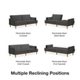 Mr. Kate Stella Vintage Convertible Sofa Bed Futon, Dark Gray Velvet