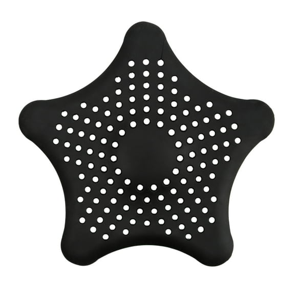 Era Silicone Hair Catcher for Bath and Shower Drains, Black 6.18x6.18in