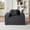 Dark Gray + 1 Seat, variant on 80" Oversized Boneless Loveseat Sofa Couch for Small Spaces, Mini Love Seat Floor Couch with Cup Holders and Pillows, 3-Seater Upholstered Cloud Couch for Bedroom, No Assembly Required