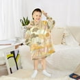 thumbnail image 6 of Dailycode Wearable Blanket Hoodie Oversized Sherpa Flannel Blankets with Pocket for 3-14 Year Old Clouds with Textures, 6 of 7