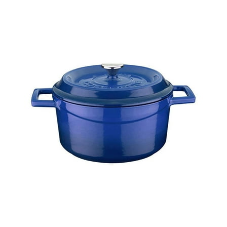 Lava Signature Enameled Cast-Iron Round Dutch Oven - 2-3/4 Quart, Cobalt Blue