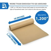 Bryco Goods Brown Kraft Paper Roll - 18 Inch x 100 Feet - Moving Supplies, Gift Wrapping, Arts & Crafts, Bulletin Board, Packing Paper – USA Made